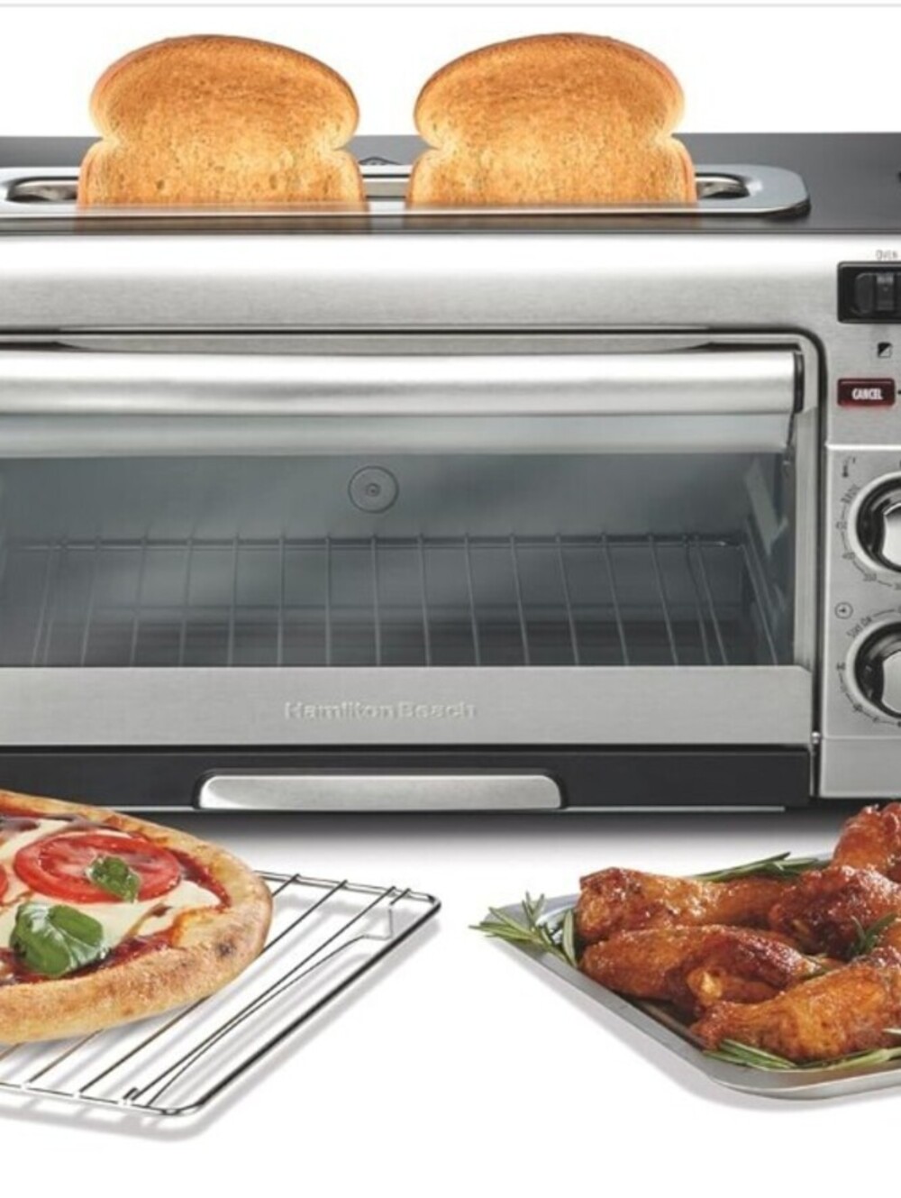 Hamilton Beach 2-in-1 Countertop Toaster Oven and Long Slot 2 Slice Toaster